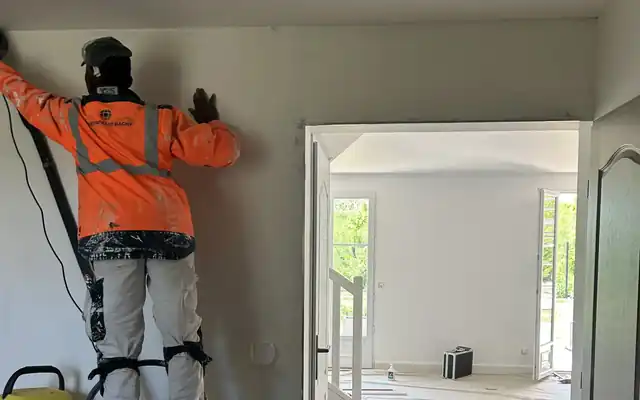 Murs et plafonds, rénovation intérieure d'une maison individuelle en Île-de-France