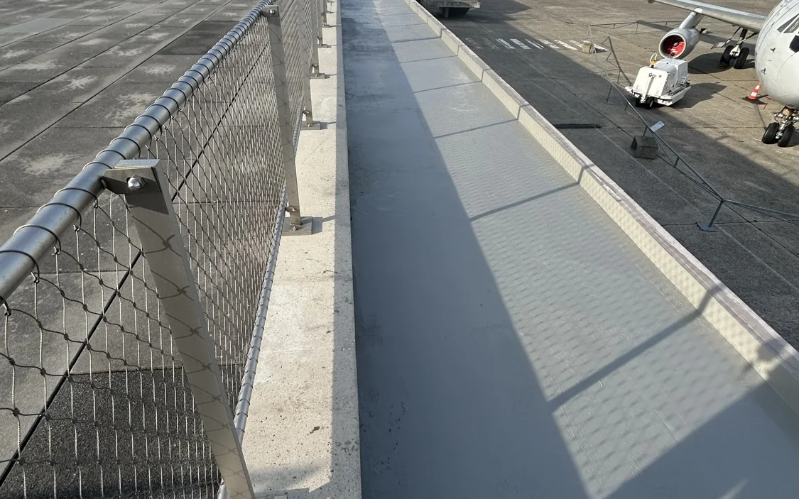 Réfection d'étanchéité, terrasse panoramique du musée, après travaux