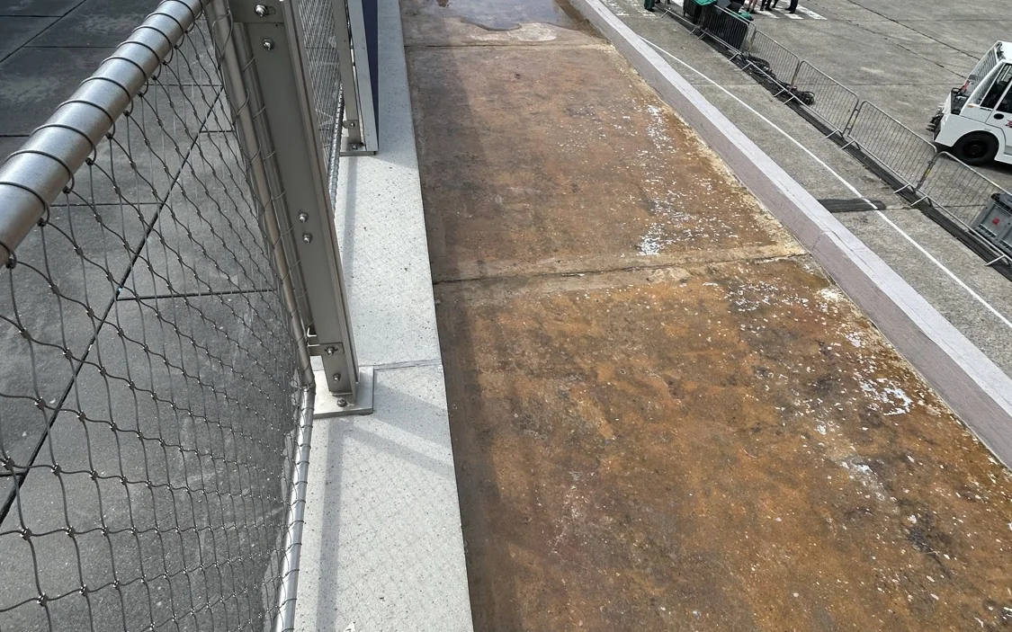 Réfection d'étanchéité, terrasse panoramique du musée, avant travaux
